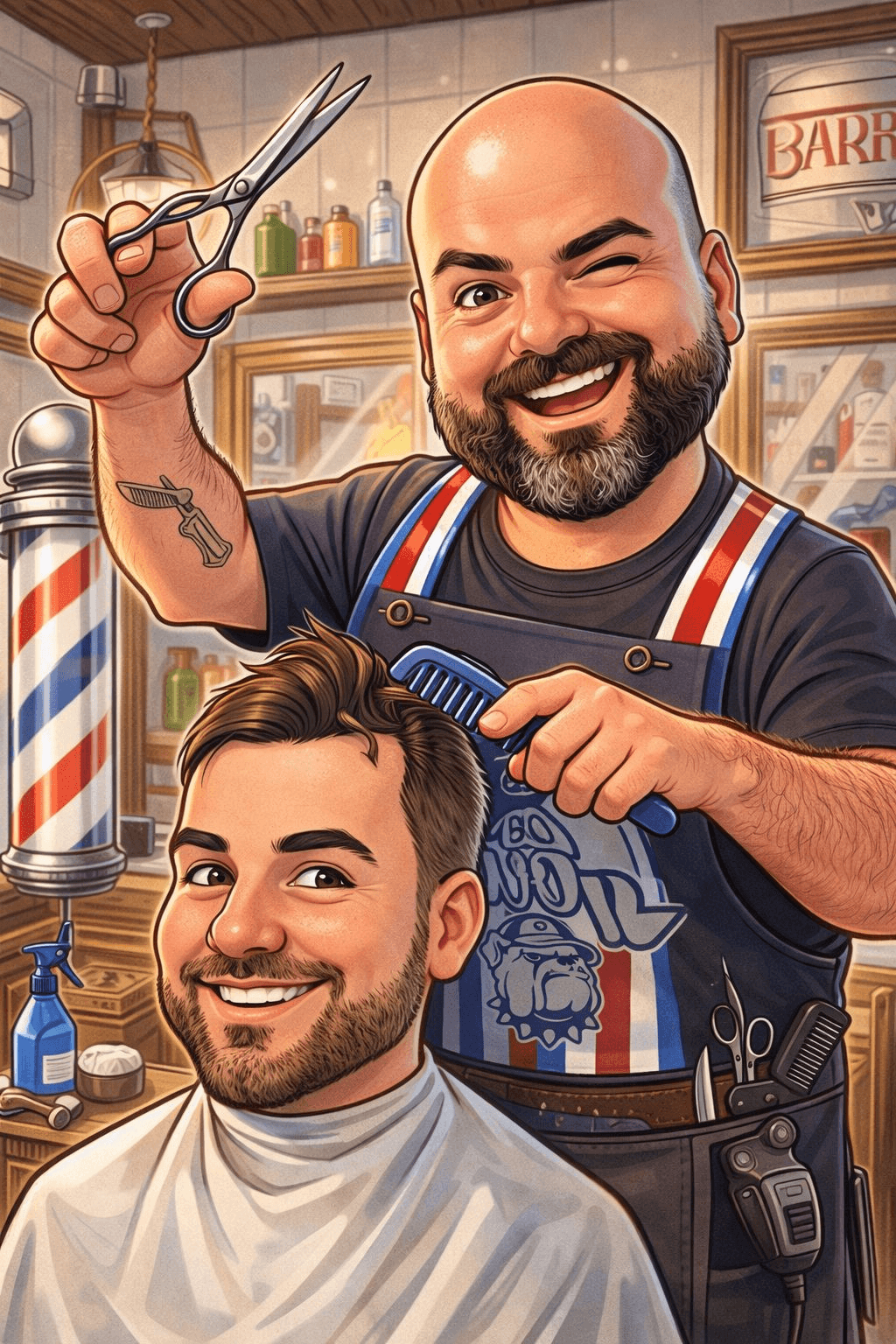 Retrato de Don Luis en la barbería
